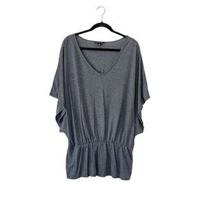 Banana Republic V-neck Short Sleeve Gray Top Size XL